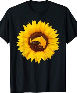 Dolphin Gift For Women Men Beluga Fish Orca Sunflower Lover T-Shirt