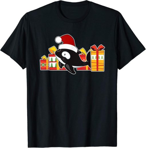 Baby Orca with Presents - Cute Orca Christmas T-Shirt