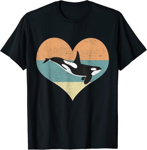 Orca Heart Design - Killer Whale Ocean Animals T-Shirt